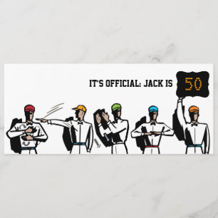 50th Convite de festas do futebol do aniversário -