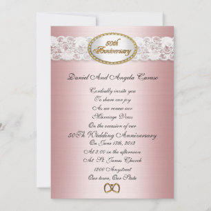 50th Convite do aniversário tradicional