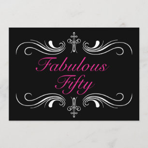 50th convite fabuloso do aniversário