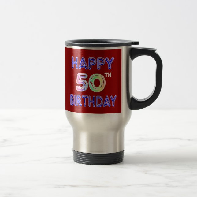 50th copo e canecas de viagem felizes de café do (Direita)
