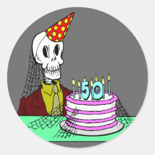 50th Etiqueta do aniversário