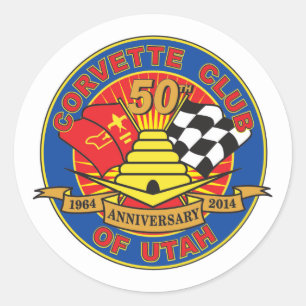50th Etiquetas do logotipo do aniversário