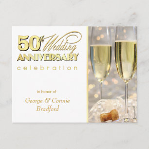 50th Ouro de Champagne dos convites da festa de