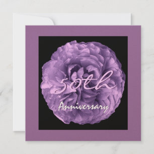 50th Rosa do roxo da lavanda do convite do