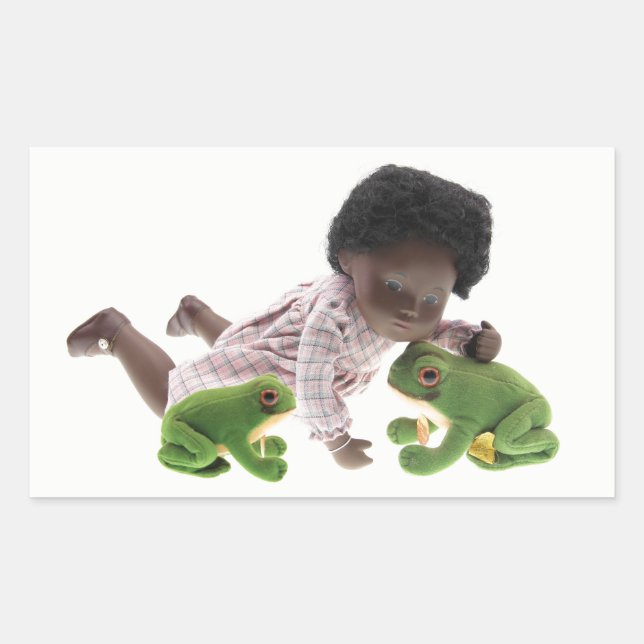 519 Sasha Cara Black bebé autocolante (Frente)