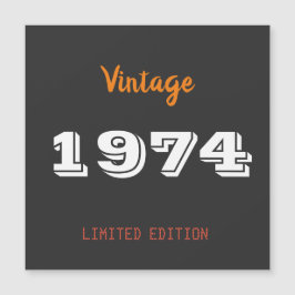 52º Aniversário - Convite Magnético - Vintage 1974