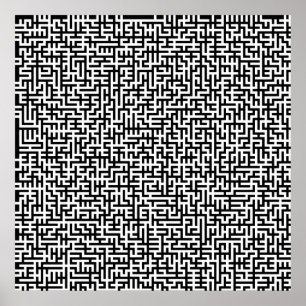 52x52 ou o poster menor Maze2 personalizam o