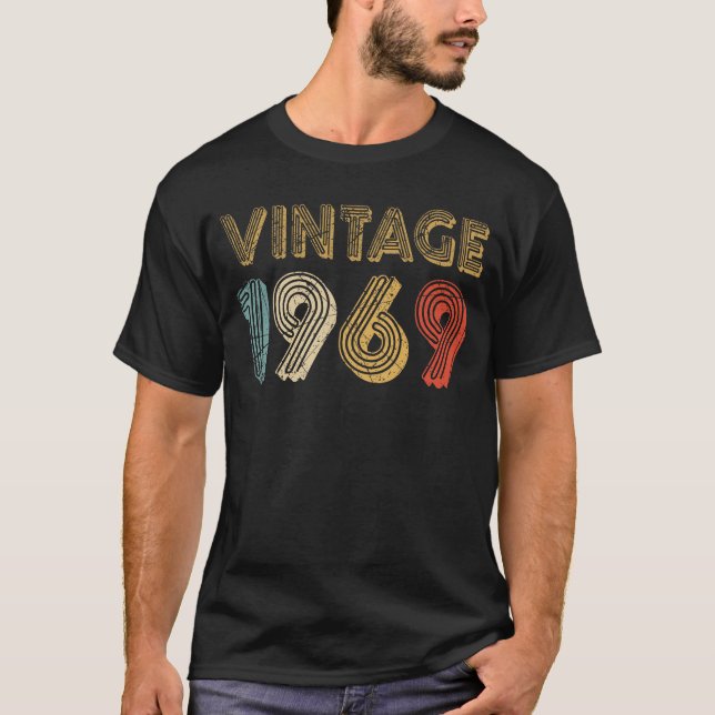 54.º aniversário do Presente Vintage 1969 T-Shirt (Frente)