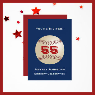 55.o Convite de aniversário Baseball