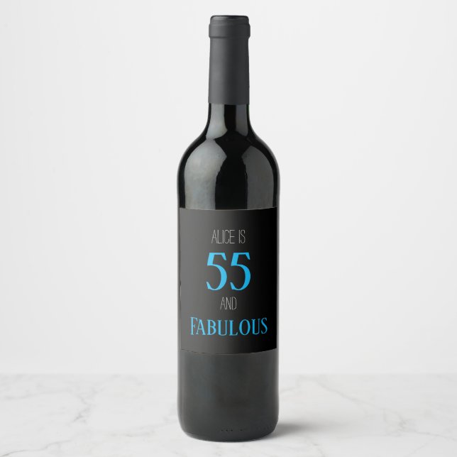 55 personalizável e etiqueta de vinho fabulosa (Frente)