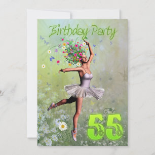 55th Convite de aniversário