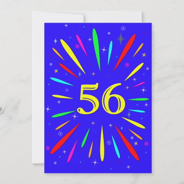 56.ª explosão de Convite de aniversário (Frente)