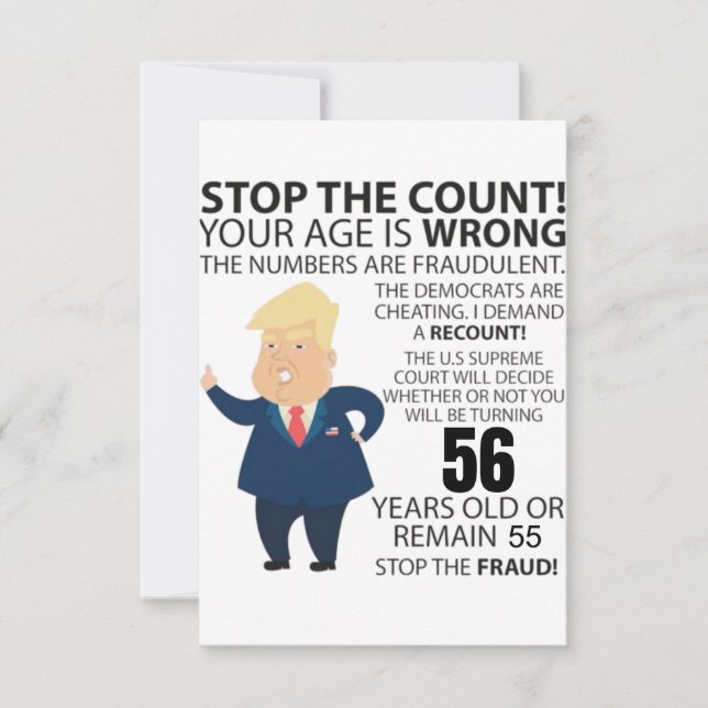 56 Years Trump Happy Birthday Present Funny (Frente)