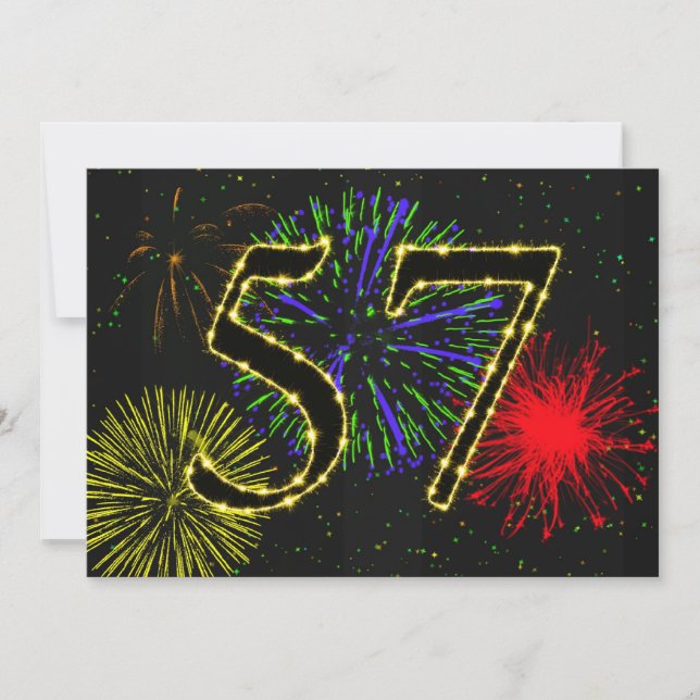 57º convite à festa de aniversário (Frente)