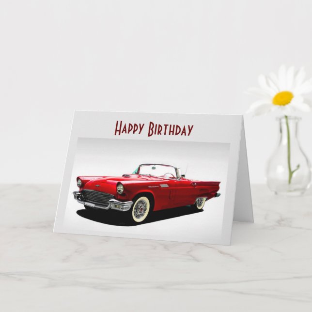 **57 CLÁSSICO THunderBIRD** NO CARTÃO DE ANIVERSÁR (Planta pequena)