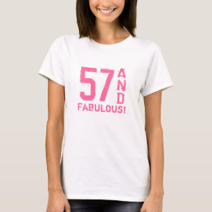 57th Camisa do aniversário para mulheres 57 e