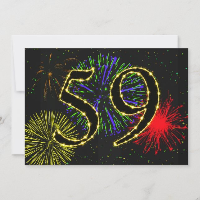 59º convite à festa de aniversário (Frente)