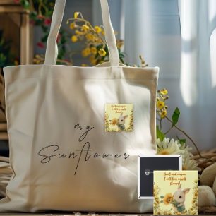 5.08cm Bóton quadrado   Coelho-cinto, Mantendo girassol