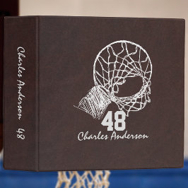 5.08cm Fichário Álbum de Esporte Basquete Série de Couro Faux Marr