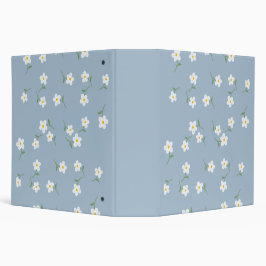 5.08cm Fichário Azul empoeirado Daisy Floral Binder | Desenhado à 