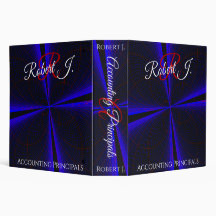 Blue Accent Clover Leaf Geometric Binder