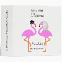 Bonito Sr. e Sra. Cute Pink Flamingo Personalizado
