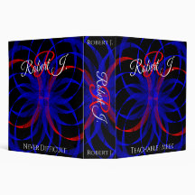 Double Blueberry Color Geometric Virtue Binder
