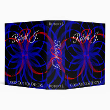 Double Blueberry Color Geometric Virtue Binder