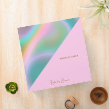 Elegante Iridescente Holográfico Rosa