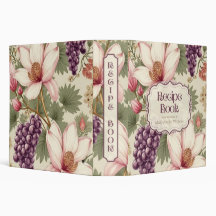 Organizador de Receitas de Cozinha Floral Rosa Rox