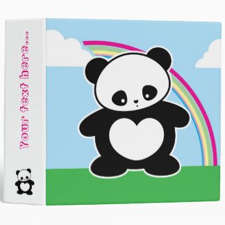 5.08cm Fichário Panda de Kawaii