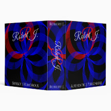 Red Revolving Accent Modern Geometric Binder