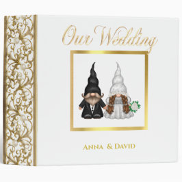 5.08cm Fichário Vinculador de Casamento com Noite de Gnome e Groom