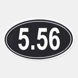 5,56 Etiqueta de estilo maratona
