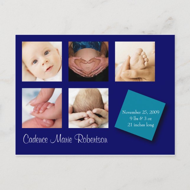 5 Anúncio de nascimento de foto (Frente)