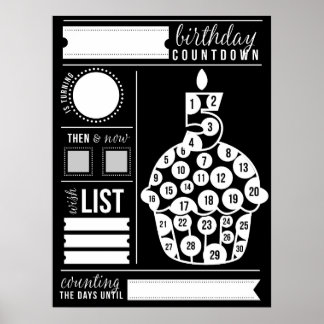 5 Birthday Countdown Poster