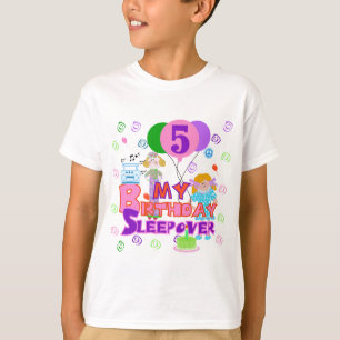 5 Birthday Sleepover Camiseta e presentes