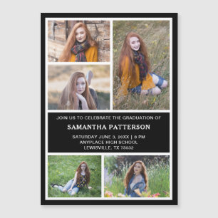 5 Cartão Magnético de Convite para Graduação de Co