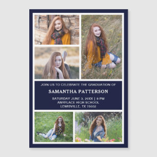 5 Cartão Magnético de Convite para Graduação de Co