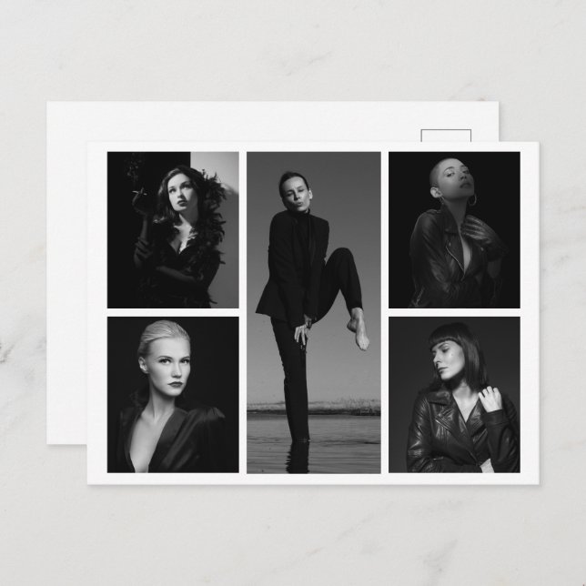 5 Cartão postal de saudação editável (Frente/Verso)