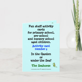 5 Cartões de amostra para cavalos-marinhos - taman