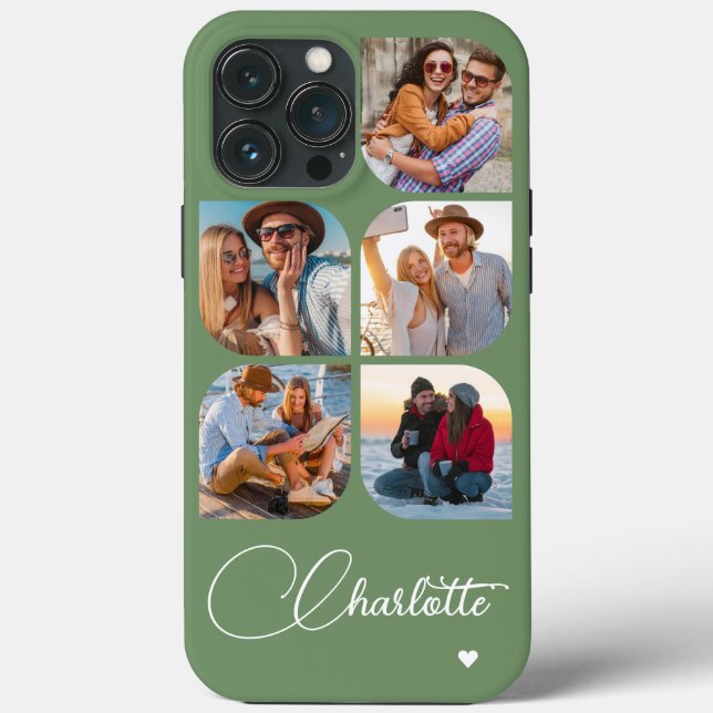 5 Foto Moderno Tendente Nome Personalizado Simples (Verso)