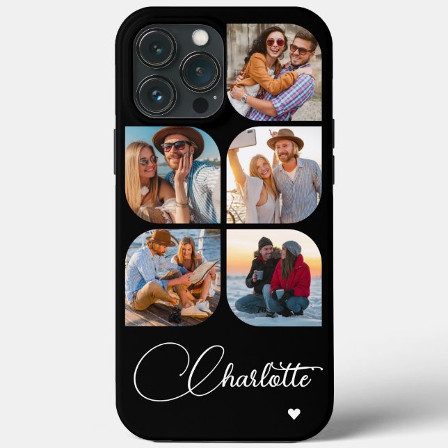 5 Foto Moderno Tendente Nome Personalizado Simples (Verso)