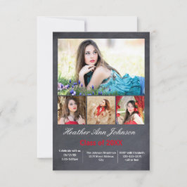 5 Fotos Colagem Vertical - Anúncio de Formando 3x5