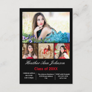 5 Fotos Colagem Vertical - Anúncio de Formando 3x5