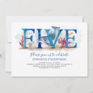 5 Mágica de Convite de Aniversário sob o Mundo do 