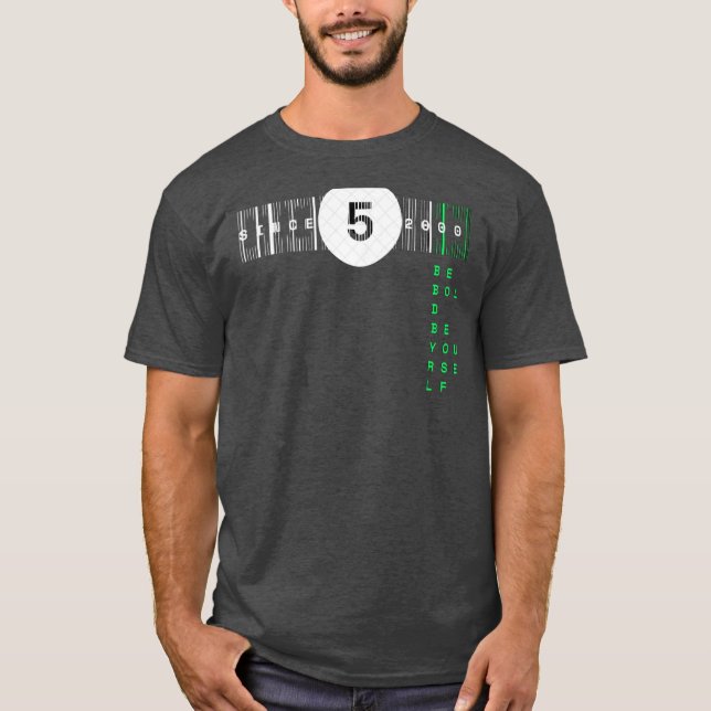 5 numerologia inspira camisa básica (Frente)