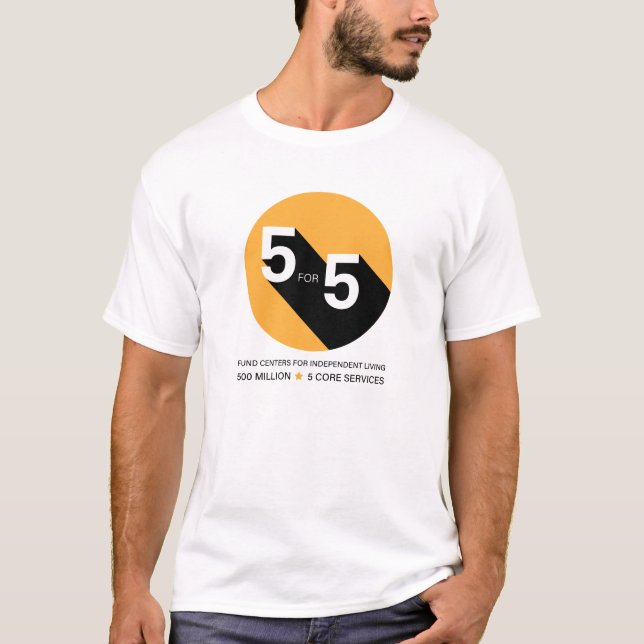 5 PARA 5 T-Shirts LEVES DE CAMPANHA (Frente)