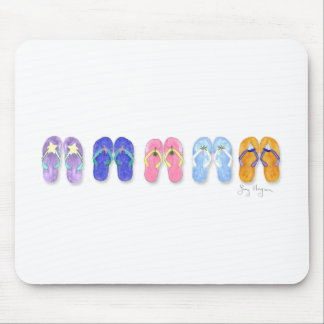 5 pares de flip-flops Mousepad