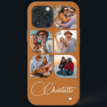 5 Photo Modern Trendy Simple Personalization Name<br><div class="desc">5 Foto moderna Trendy Simple Heart Personalised Name iPhone Capa de telefone apresenta cinco de suas fotos favoritas com seu nome personalizado em um elegante script de caligrafia branca, acentuado com coração de amor. Personalize editando o texto na caixa de texto fornecida. Perfeito para o aniversário, Natal, Dia de as...</div>